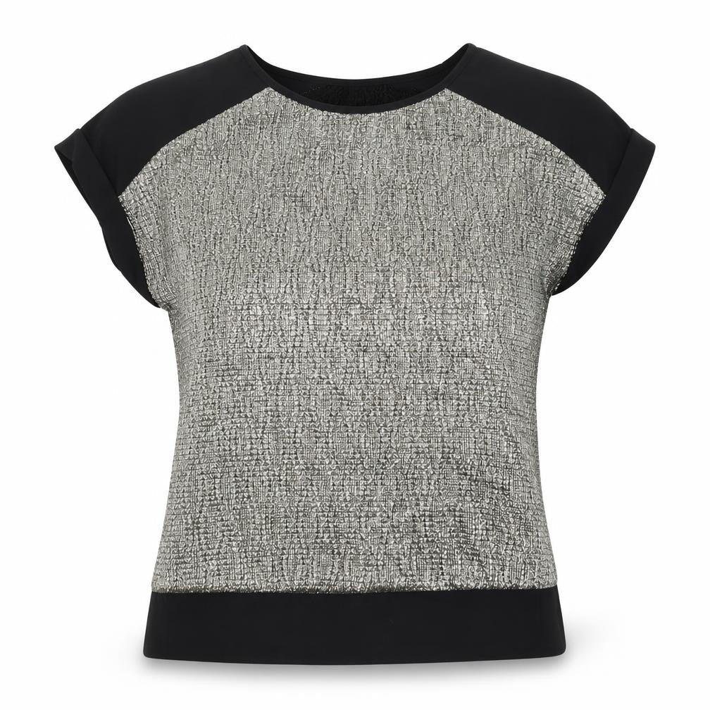 Oasis Womens Gold Polyester Basic Blouse Size XS Round Neck