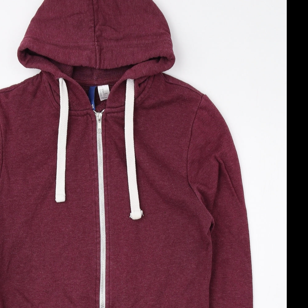 Divided by H&M Mens Red Cotton Full Zip Hoodie Size XS