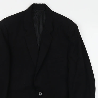 Preloved Burton Tailoring Mens Black Polyester Jacket Blazer Size L - Detail
