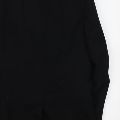 Preloved Burton Tailoring Mens Black Polyester Jacket Blazer Size L - Label