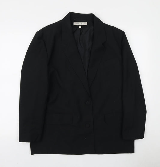Yessica Mens Black Polyester Jacket Blazer Size L
