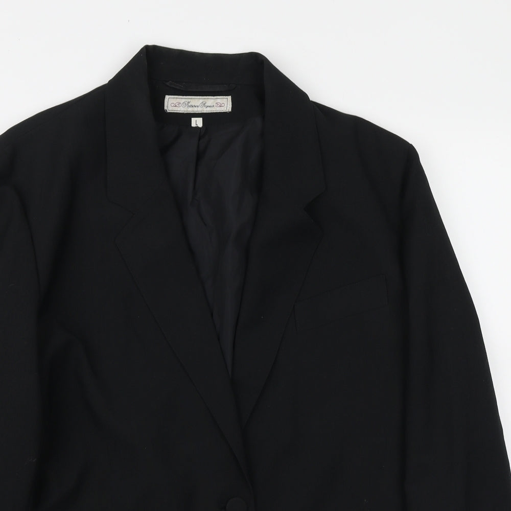 Yessica Mens Black Polyester Jacket Blazer Size L