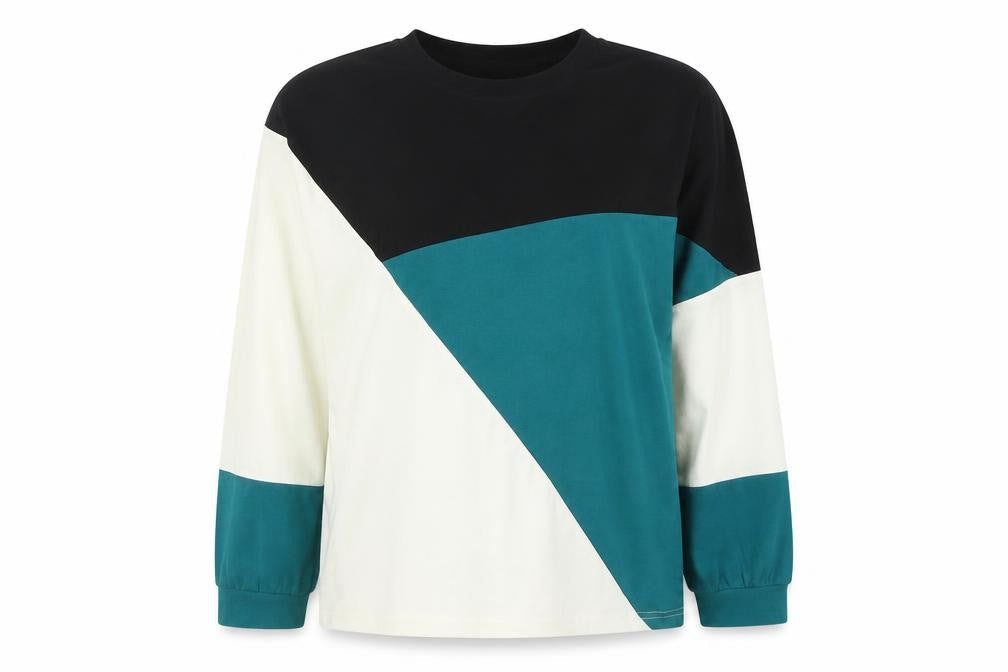 SheIn Womens Multicoloured Round Neck Geometric Polyester Pullover Jumper Size XL
