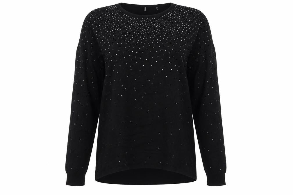 Atmosphere Womens Black Round Neck Viscose Pullover Jumper Size 10
