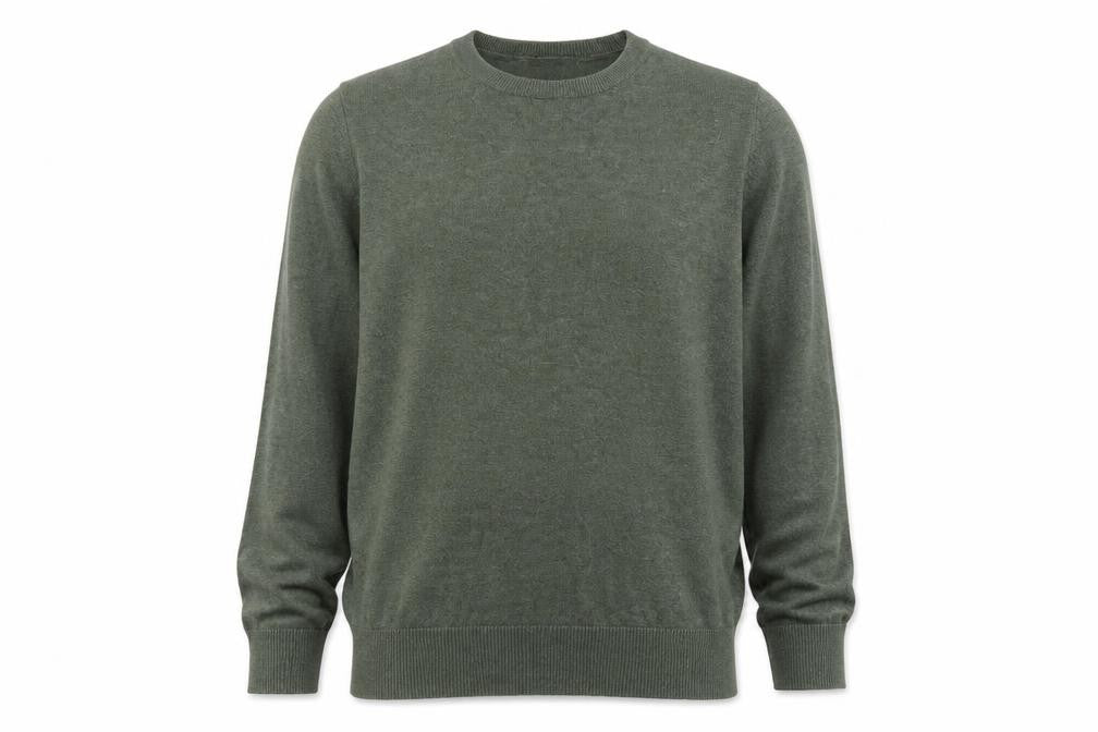 Style&co. Mens Green Crew Neck Cotton Pullover Jumper Size L