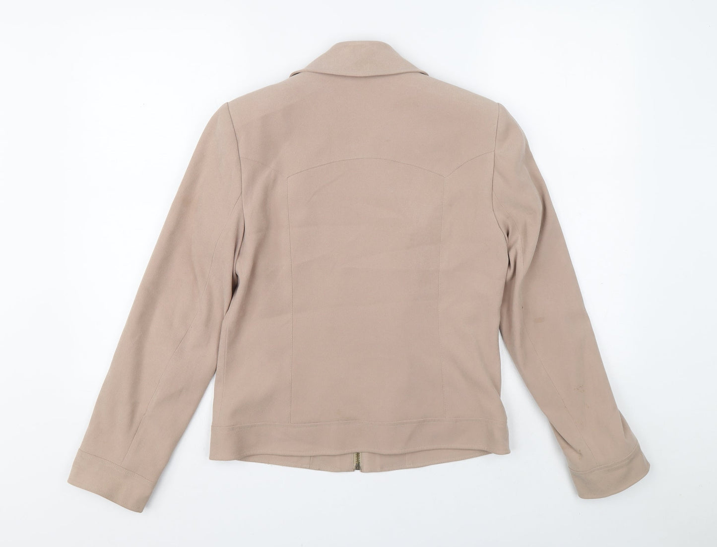 Select Womens Beige Jacket Size 8 Zip