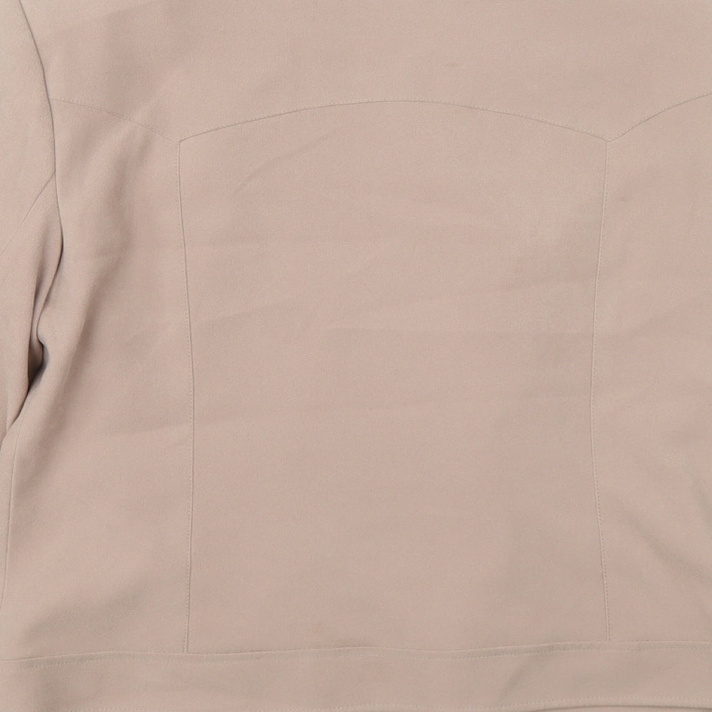 Select Womens Beige Jacket Size 8 Zip