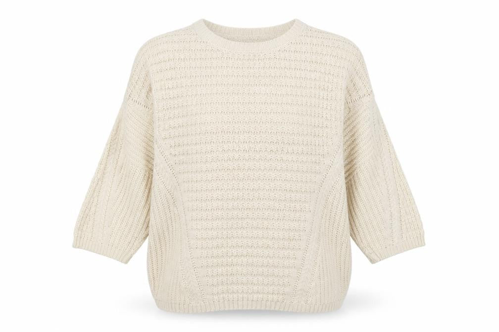 Atmosphere Womens Beige Round Neck Acrylic Pullover Jumper Size 14