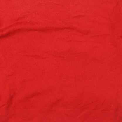 French Connection Womens Red Scoop Neck Acrylic Pullover Jumper Size S