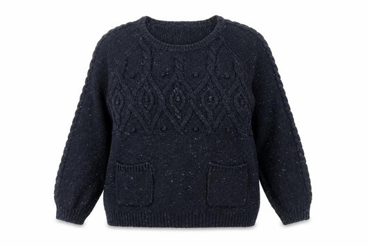 Papaya Womens Blue Boat Neck Acrylic Pullover Jumper Size 12 - Cable knit detail