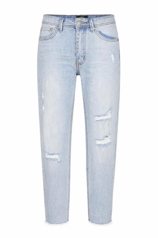 Cotton On Womens Blue Cotton Tapered Jeans Size 28 in L26 in Regular Zip