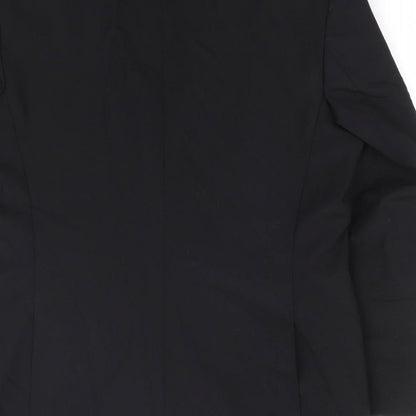 F&F Mens Black Polyester Jacket Suit Jacket Size 40