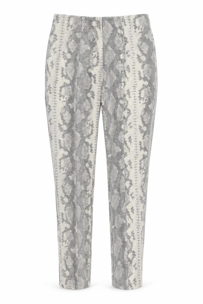 Primark Womens Beige Animal Print Polyester Trousers Size 10 L27 in Regular Zip - Snake Skin Print