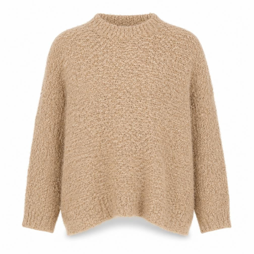 Boohoo Womens Brown Round Neck Nylon Pullover Jumper Size M