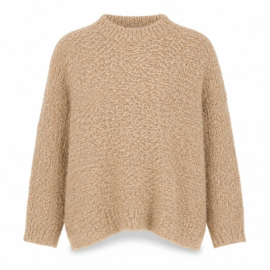 Boohoo Womens Brown Round Neck Nylon Pullover Jumper Size M