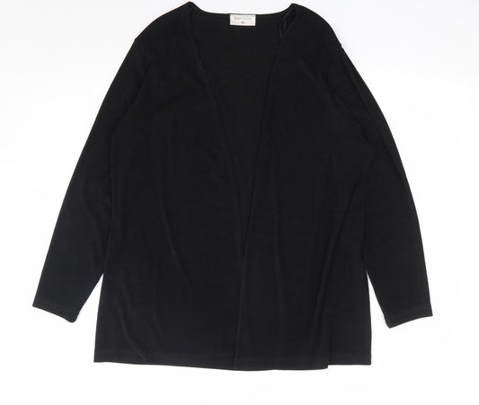 Bonmarché Womens Black V-Neck Polyester Cardigan Jumper Size M