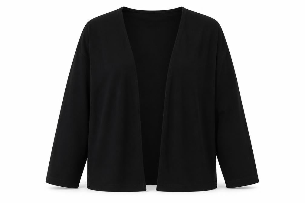 Bonmarché Womens Black V-Neck Polyester Cardigan Jumper Size M