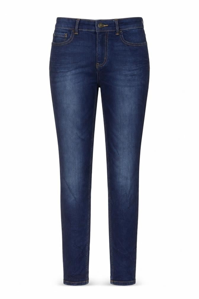 Marks & Spencer Womens Blue Cotton Skinny Jeans Size 8 L31 in Regular Button