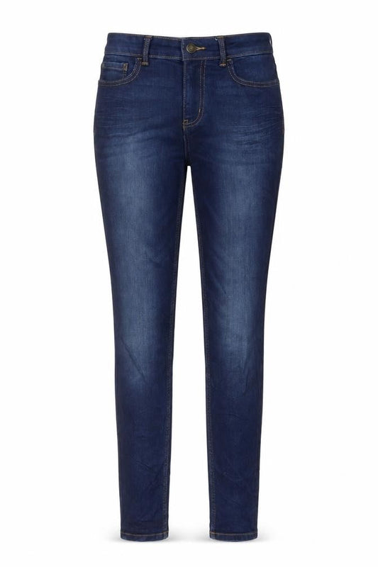 Marks & Spencer Womens Blue Cotton Skinny Jeans Size 8 L31 in Regular Button