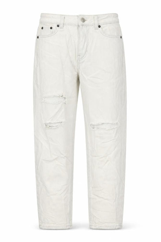 Topshop Womens White Cotton Mom Jeans Size 25 in L28 in Regular Zip