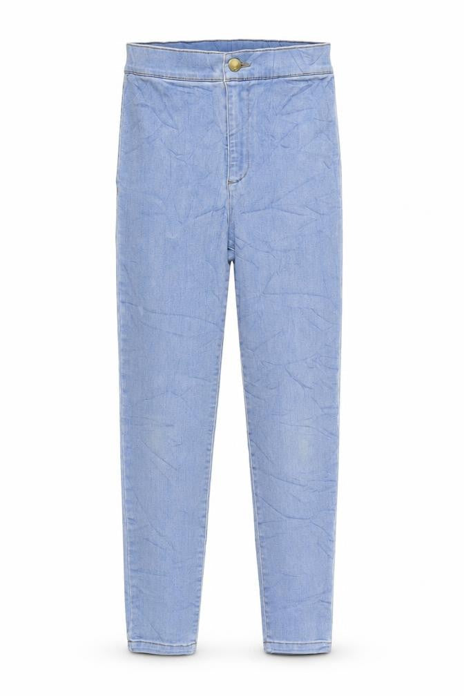 Anko Girls Blue Cotton Skinny Jeans Size 12 Years Regular Zip