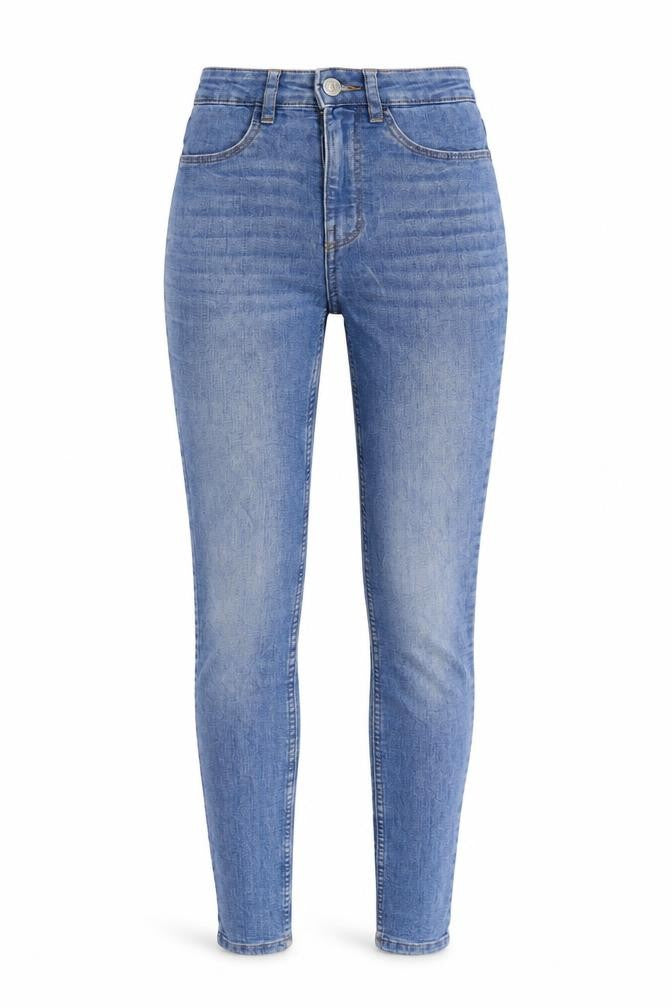 H&M Womens Blue Cotton Skinny Jeans Size 4 L28 in Regular Zip