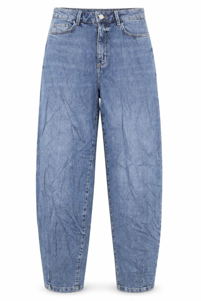 Marks & Spencer Womens Blue Cotton Straight Jeans Size 6 L29 in Slim Button