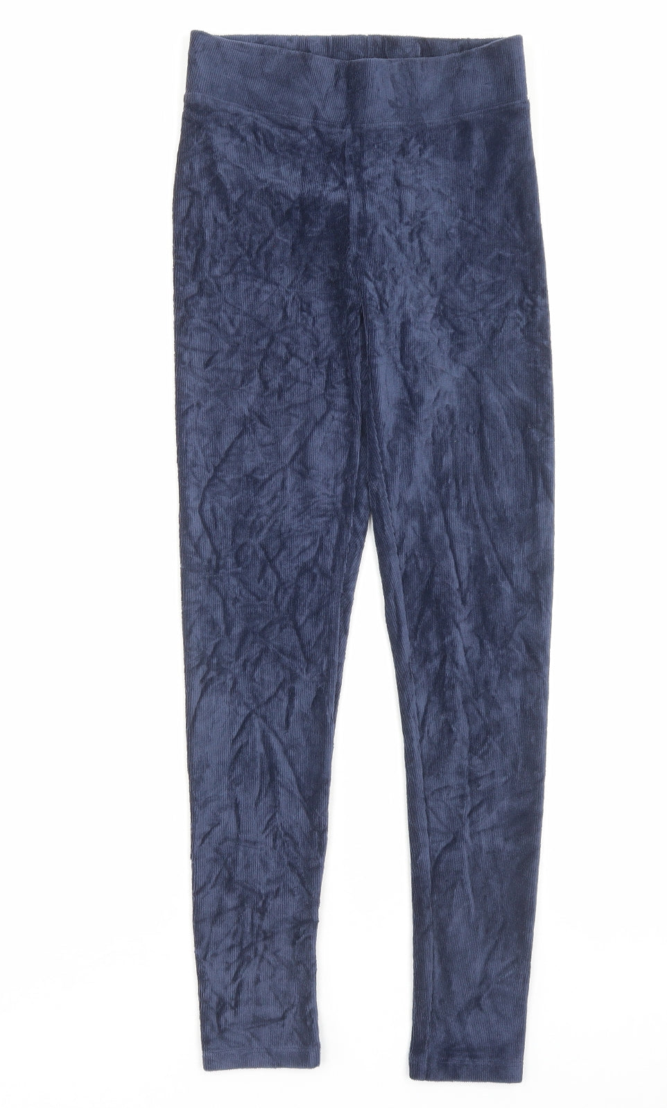 Marks and Spencer Womens Blue Cotton Capri Trousers Size 6 L26 in Regular