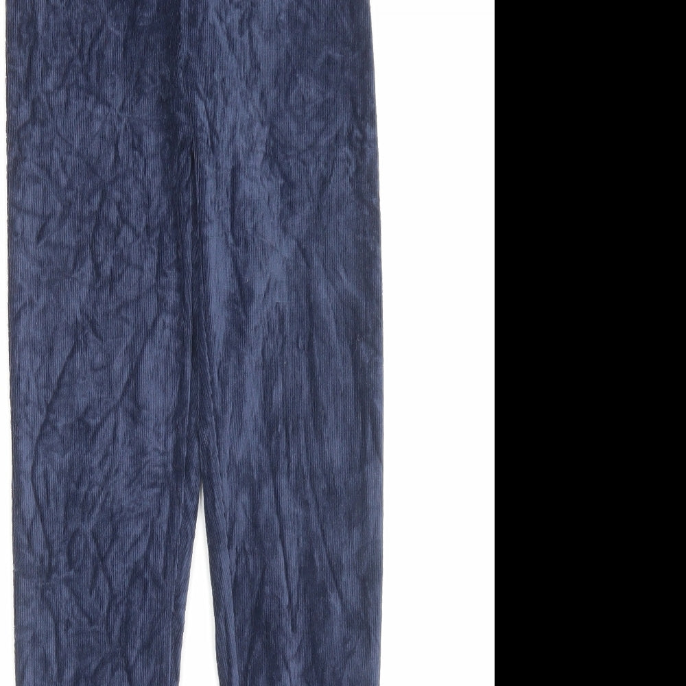 Marks and Spencer Womens Blue Cotton Capri Trousers Size 6 L26 in Regular