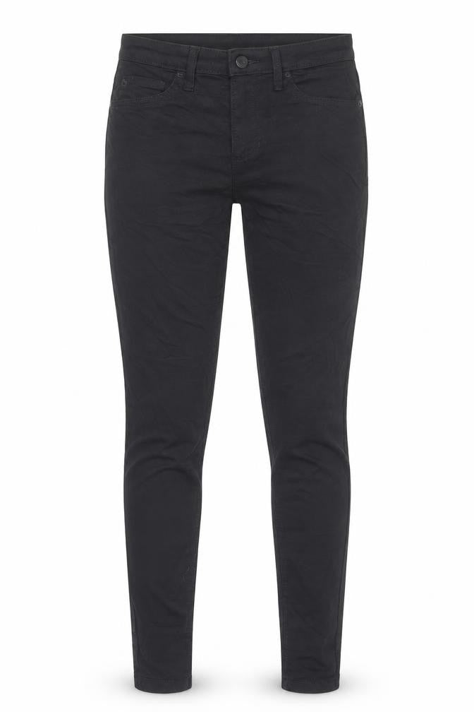 Marks & Spencer Womens Black Cotton Skinny Jeans Size 28 in L28 in Regular Button