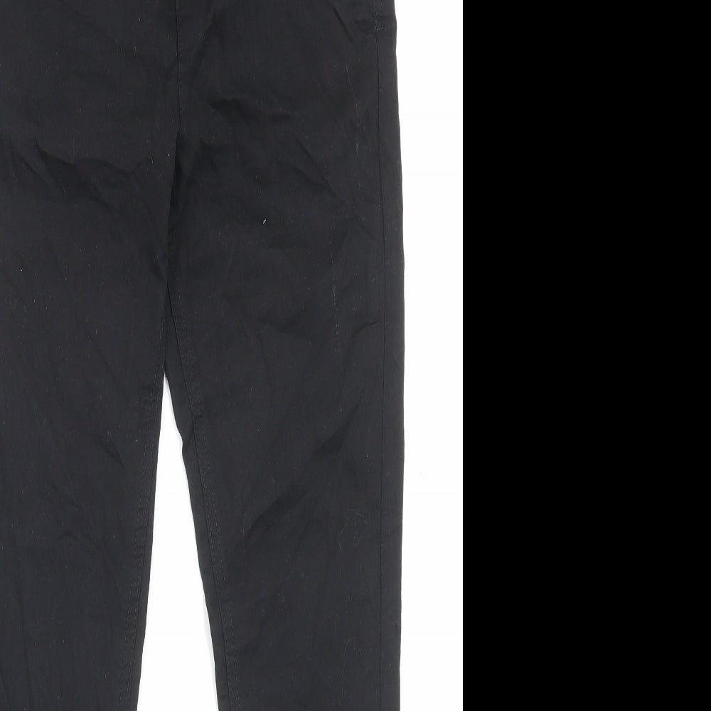 Marks and Spencer Womens Black Cotton Skinny Jeans Size 28 in L28 in Regular Button