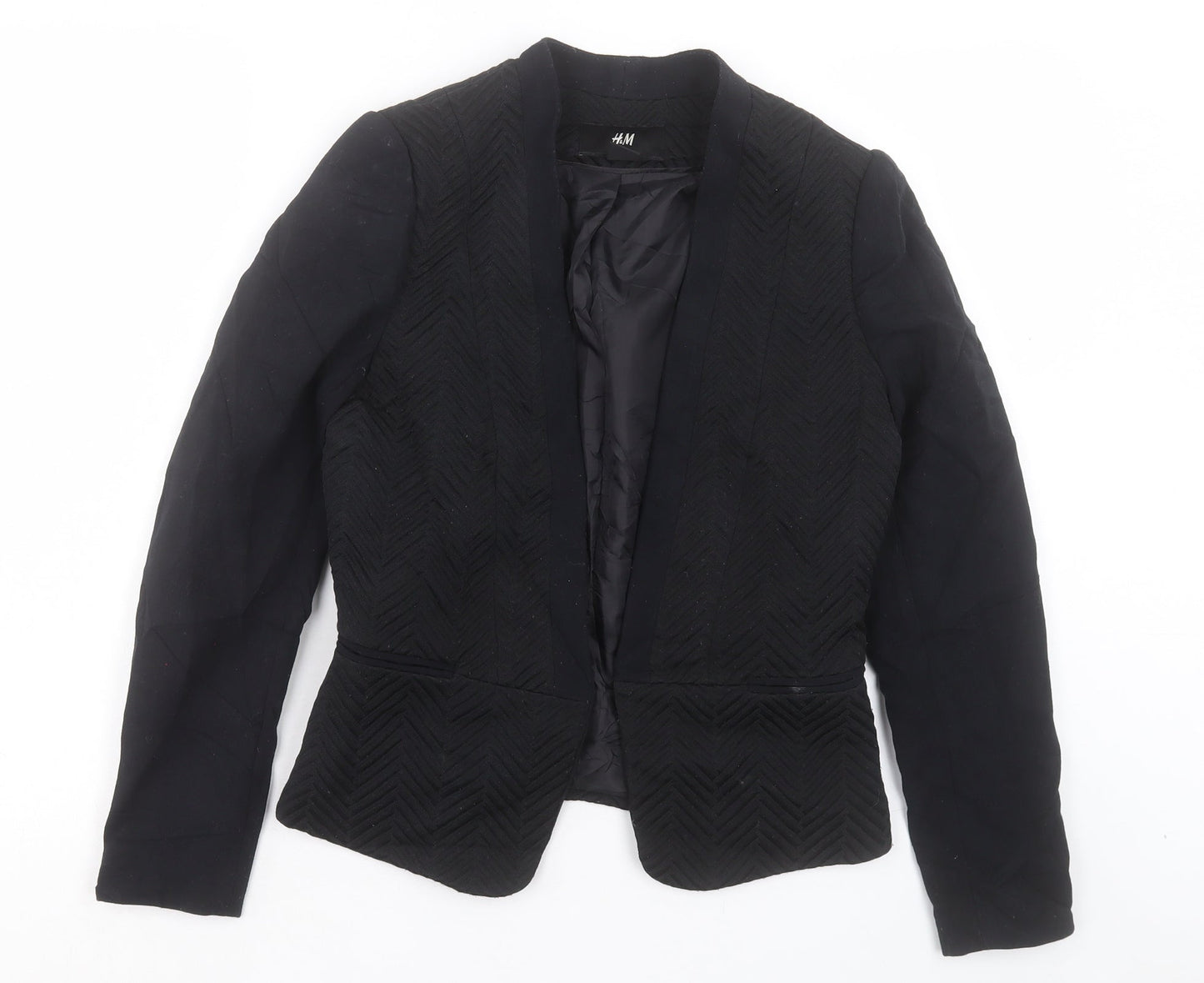 H&M Womens Black Jacket Blazer Size 6
