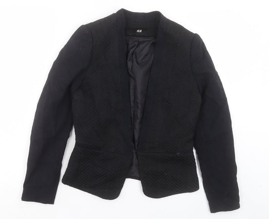 H&M Womens Black Jacket Blazer Size 6