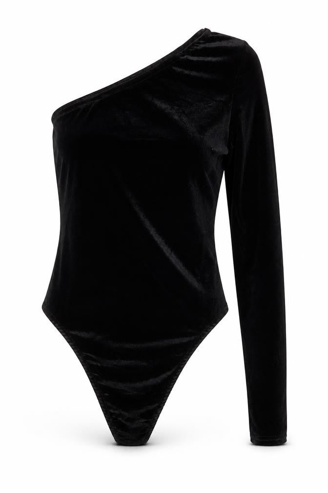 Boohoo Womens Black Polyester Bodysuit One-Piece Size 10 L10 in Pullover