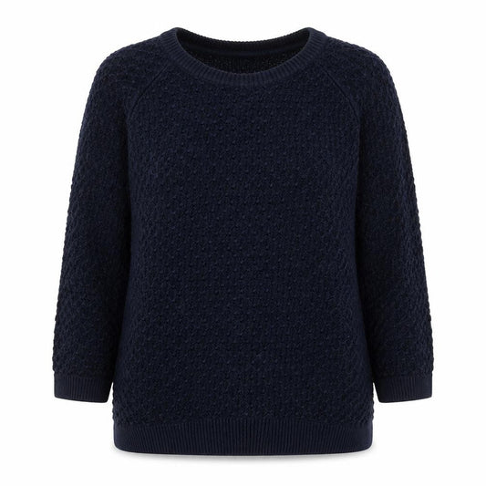 Wallis Womens Blue Round Neck Cotton Pullover Jumper Size S