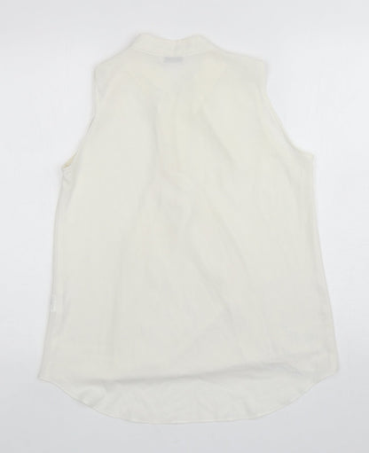Paraphrase Womens Ivory Polyester Wrap Tank Size 12 V-Neck