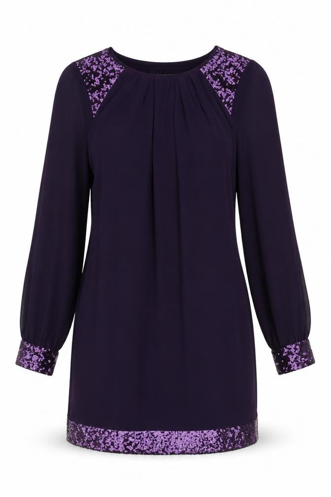 Dorothy Perkins Womens Purple Polyester Sheath Size 12 Boat Neck Pullover
