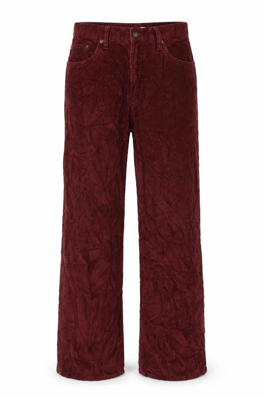 Moto Womens Red Cotton Trousers Size 32 in L30 in Regular Zip