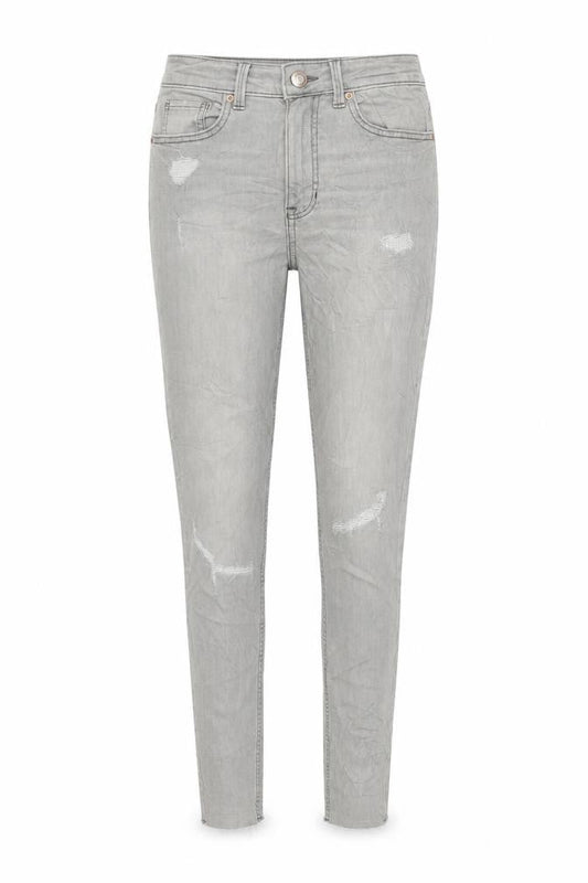 Marks & Spencer Womens Grey Cotton Skinny Jeans Size 8 L26 in Regular Zip
