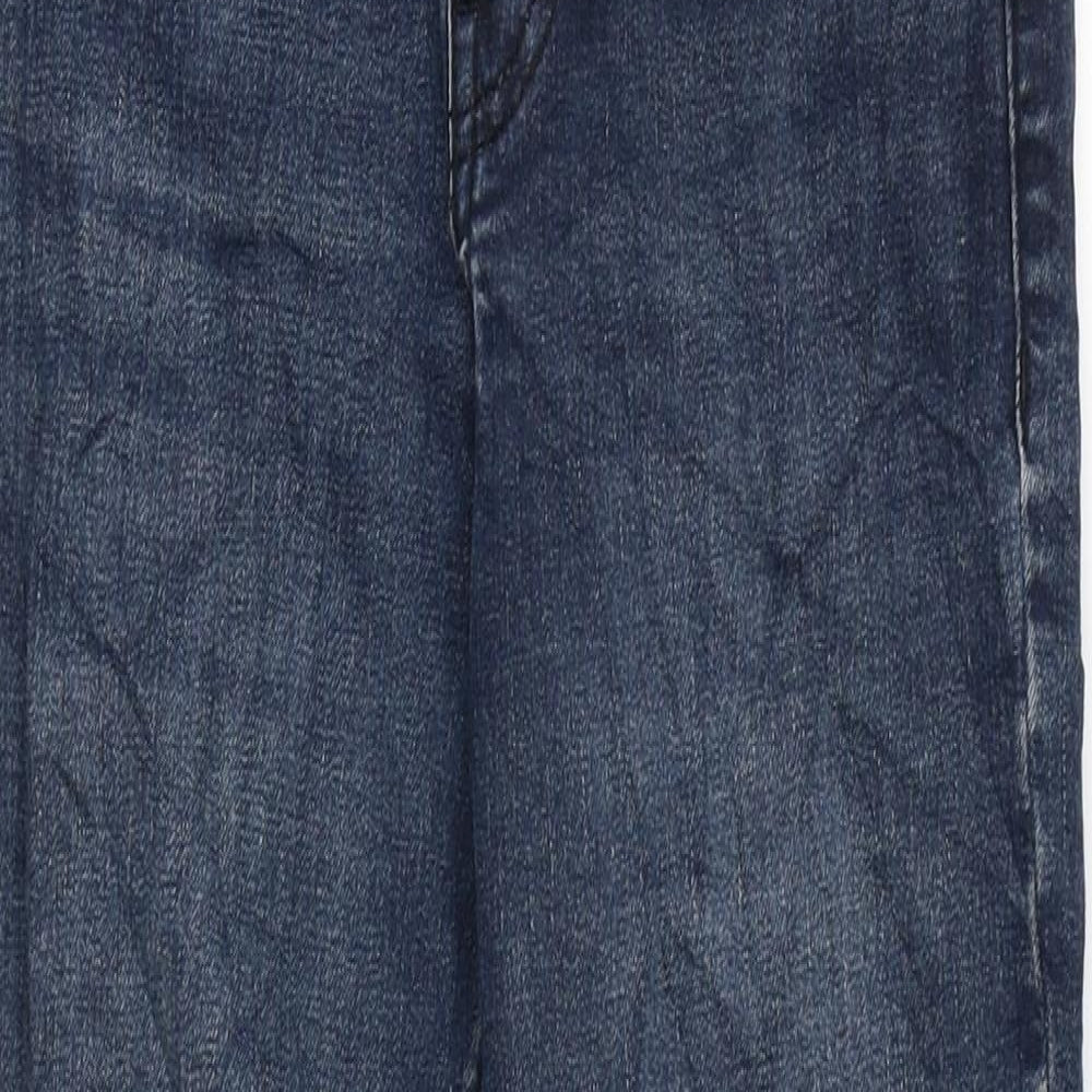 Topshop Womens Blue Cotton Skinny Jeans Size 25 in L30 in Regular Zip