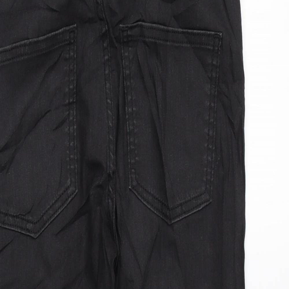 Marks and Spencer Womens Black Cotton Skinny Jeans Size 8 L26 in Regular Zip