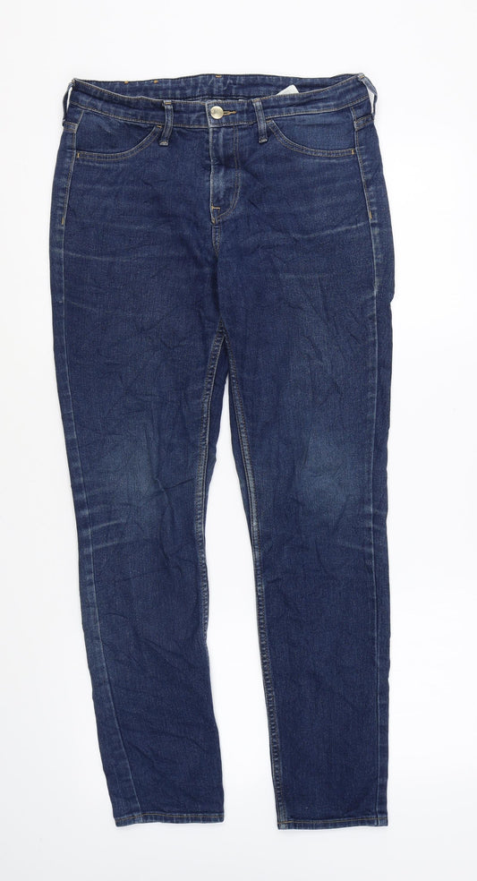 H&M Womens Blue Cotton Skinny Jeans Size 27 in L28 in Regular Zip