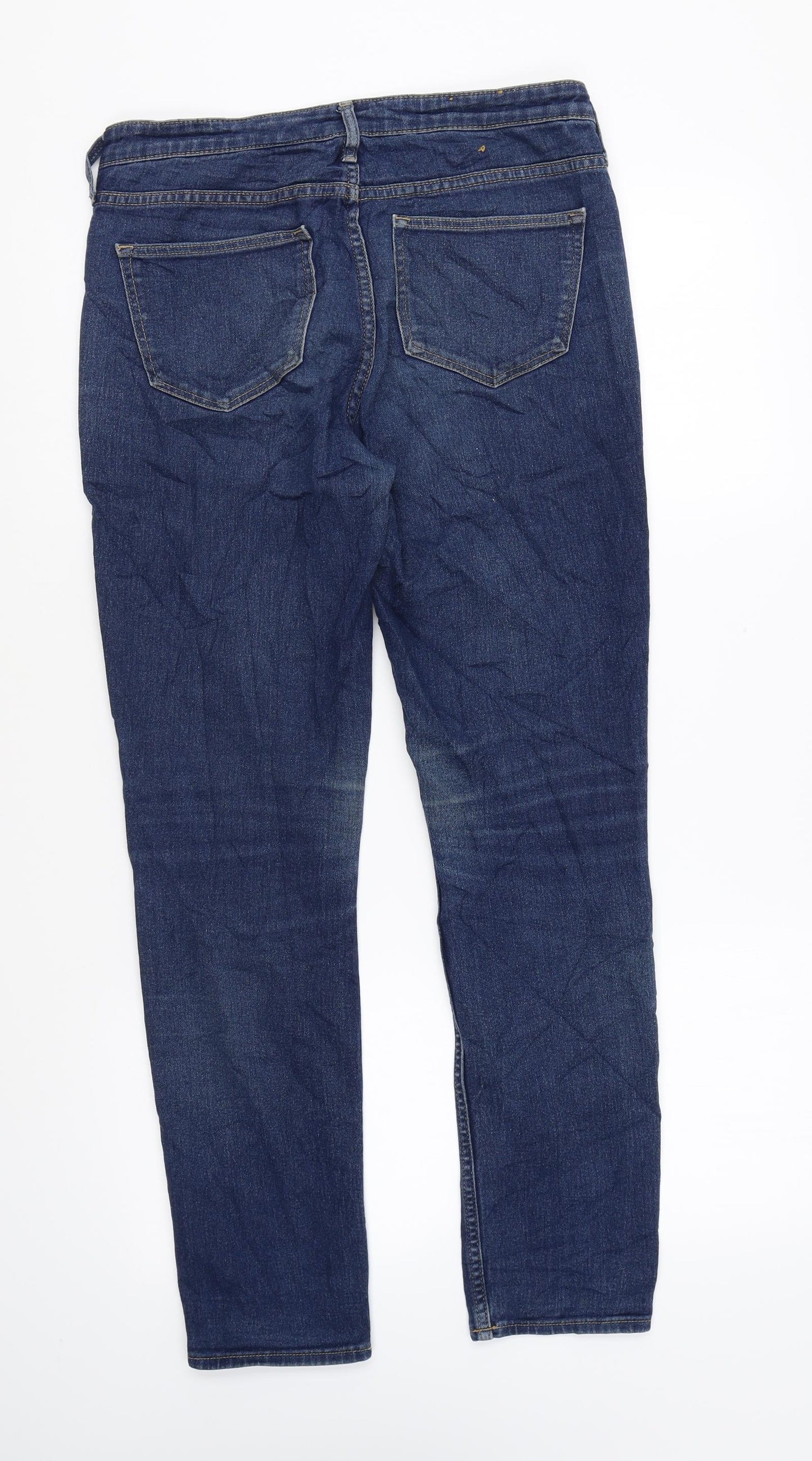 H&M Womens Blue Cotton Skinny Jeans Size 27 in L28 in Regular Zip