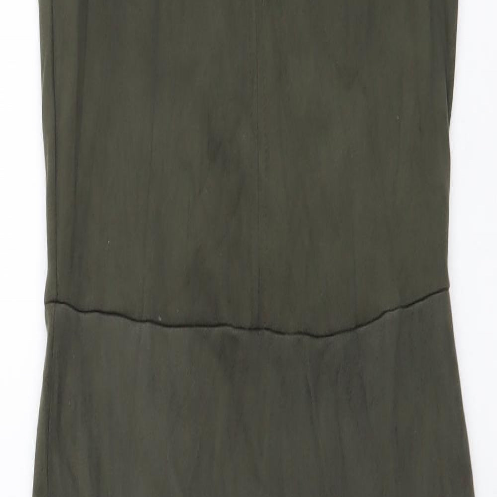 Atmosphere Womens Green Polyester Bodycon Size 8 Mock Neck Pullover