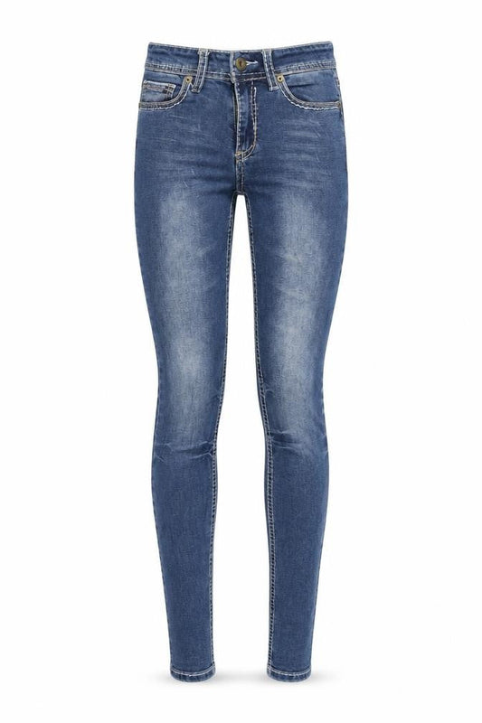 Amco Denim Womens Blue Cotton Skinny Jeans Size 8 L29 in Regular Button