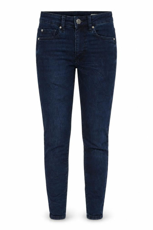 Marks & Spencer Womens Blue Cotton Skinny Jeans Size 6 L25.5 in Regular Zip
