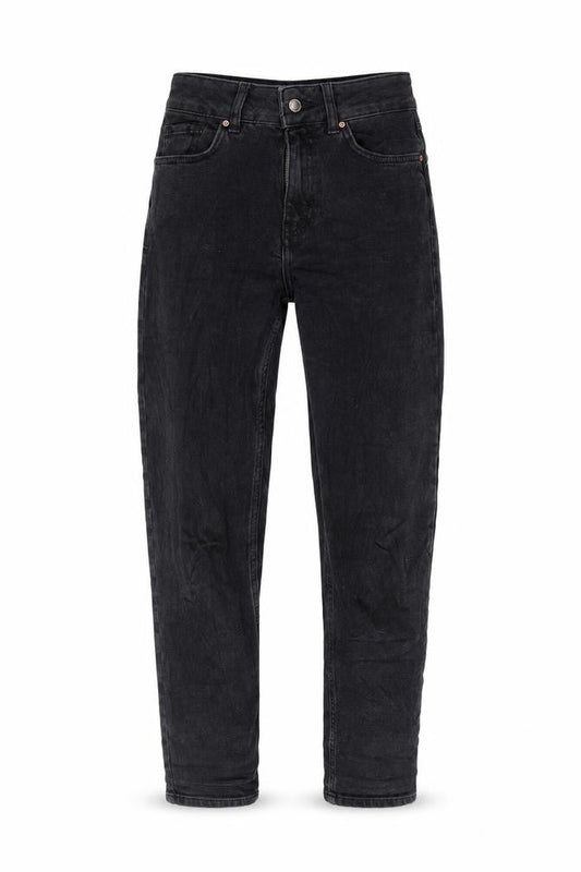 Denim & Co. Womens Black Cotton Tapered Jeans Size 6 L27 in Regular Zip