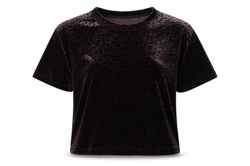 Divided by H&M Womens Brown Animal Print Polyester Basic T-Shirt Size M Round Neck - Cheetah Print