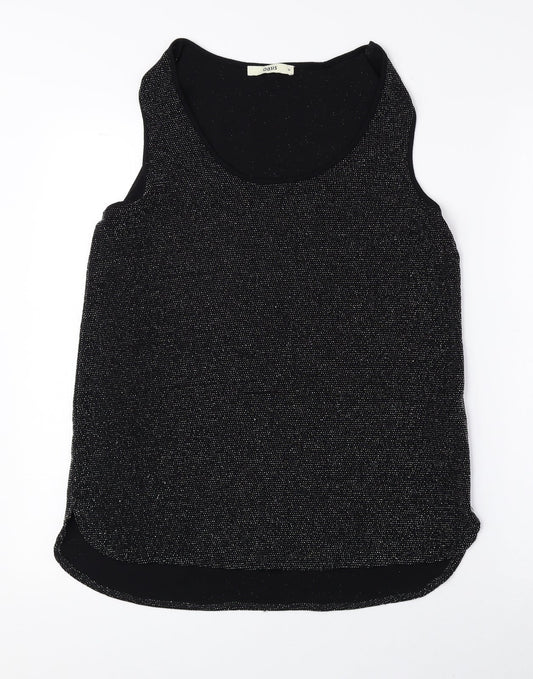 Oasis Womens Black Nylon Basic Tank Size M Scoop Neck