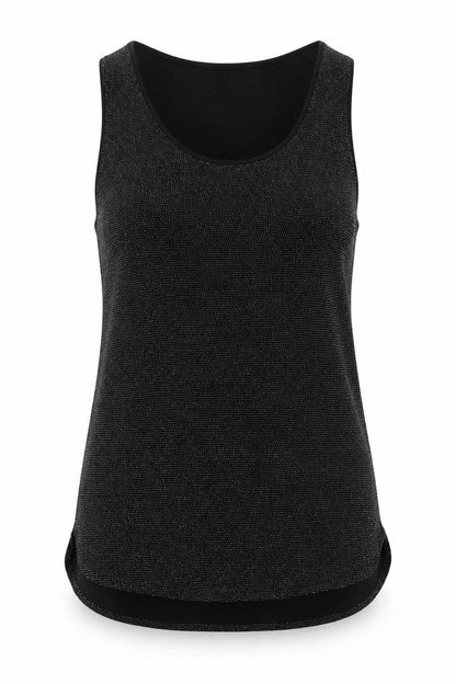Oasis Womens Black Nylon Basic Tank Size M Scoop Neck